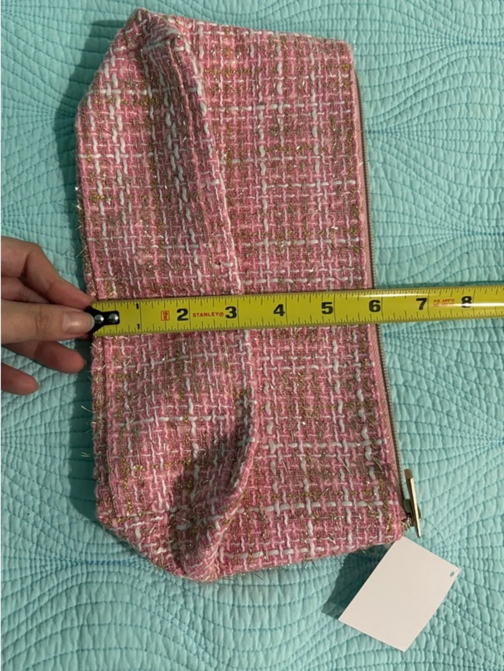 Tweed Makeup Zipper Pouch